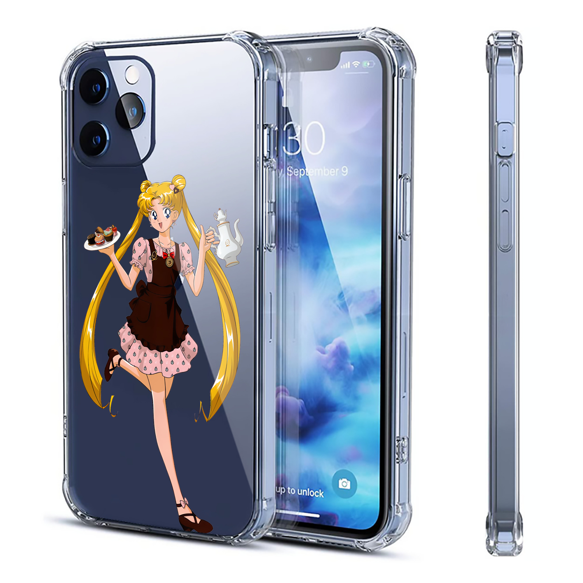 （画像用） 美少女戦士セーラームーン 愛野 美奈子 あいの みなこ Sailor Moon Aino Minako 【iPhone 12シリーズ対応】透明スマホケース（クリアソフトケース）